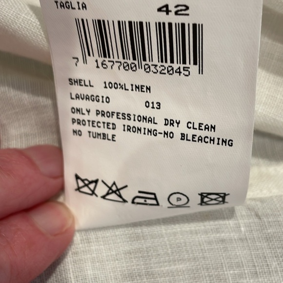 Giorgio Armani White Linen Blazer (European 42) - Picture 8 of 9